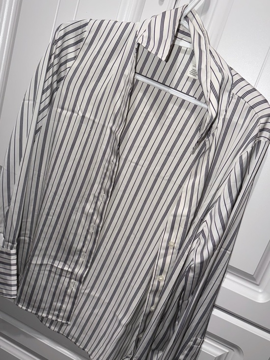 H&M Tops - H&M White Dress Shirt with Black Pinstripes